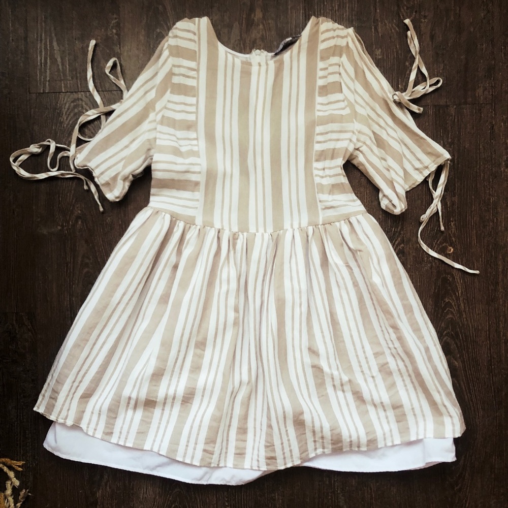 English Factory Bow Sleeved Babydoll Dress, XS